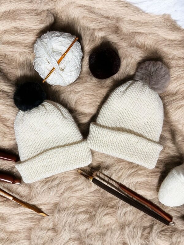 Gorro invierno blanco - Imagen 3